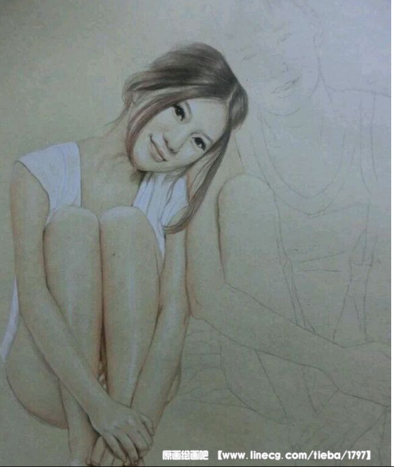 彩铅,碳铅画.