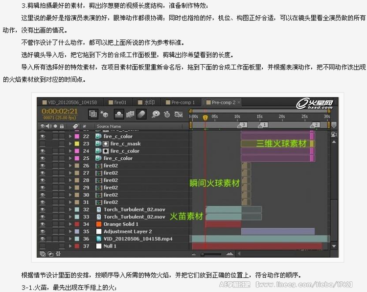 AE制作火焰特效视频 - AE学前班吧吧 - 直线网