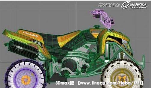 3ds Max制作四轮摩托车实例教程 - 3Dmax吧吧