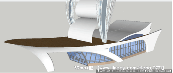 异形建筑(四)船型建筑 - 3Dmax吧吧 - 直线网 - 